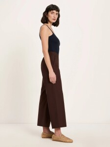 Lanius Damen Hose verkürzte Hose GOTS chocolate