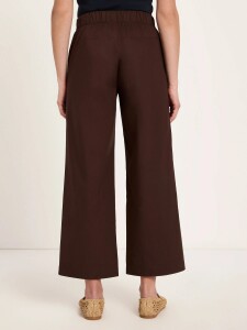 Lanius Damen Hose verkürzte Hose GOTS chocolate