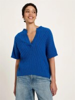 Lanius Damen Pullover Bouclé Pullunder GOTS lapis