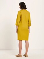 Lanius Damen Kleid mit V-Ausschnitt dark kiwi