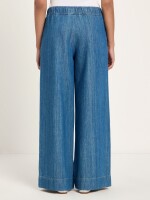 Lanius Damen Hose Jeans mit Gummibund GOTS mid blue denim