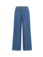 Lanius Damen Hose Jeans mit Gummibund GOTS mid blue denim
