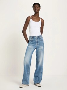 Lanius Damen Jeans straight GOTS light blue denim 40