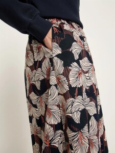Lanius Damen Rock Midirock GOTS print bloom onyx