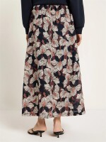 Lanius Damen Rock Midirock GOTS print bloom onyx