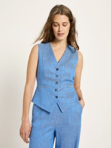Lanius Damen Weste OCS lapis/ creme