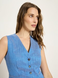 Lanius Damen Weste OCS lapis/ creme