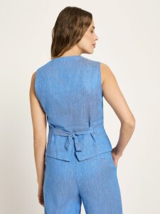 Lanius Damen Weste OCS lapis/ creme