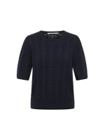 Lanius Damen Pullover Kurzarmpullover midnight