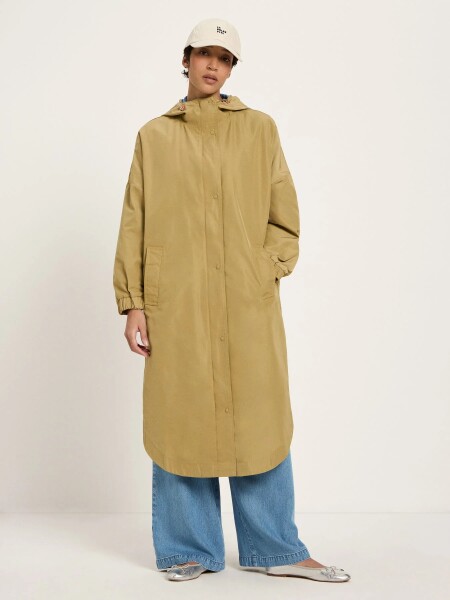 Lanius Damen Jacke beschichteter Mantel GRS khaki