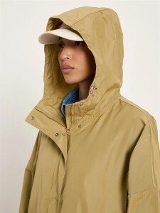 Lanius Damen Jacke beschichteter Mantel GRS khaki