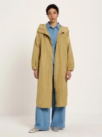 Lanius Damen Jacke beschichteter Mantel GRS khaki