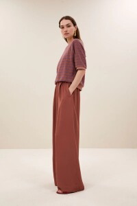 by bar Damen T-Shirt Neva Slub Stripe withered rose