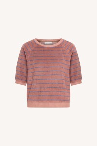by bar Damen T-Shirt Neva Slub Stripe withered rose