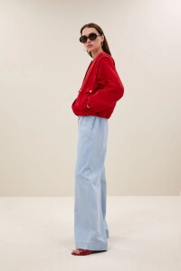 by bar Damen Jacke Maggie zip red