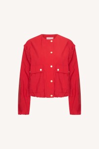 by bar Damen Jacke Maggie zip red