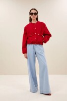 by bar Damen Jacke Maggie zip red