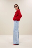 by bar Damen Jacke Maggie zip red