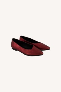 by bar Damen Schuhe leather metallic ballerina very berry