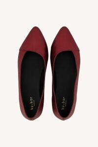 by bar Damen Schuhe leather metallic ballerina very berry