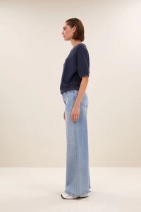 by bar Damen T-Shirt Neva slub midnight