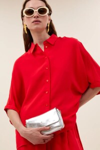 by bar Damen Bluse Sunny satin stripe lollipop