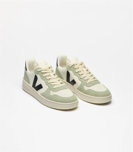Veja Damen Schuhe V-10 Leather Pure Black Clay