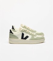 Veja Damen Schuhe V-10 Leather Pure Black Clay
