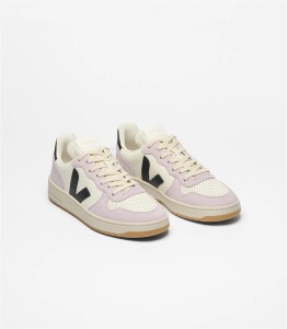 Veja Damen Schuhe V-10 Leather Pure Black Parme
