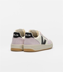 Veja Damen Schuhe V-10 Leather Pure Black Parme