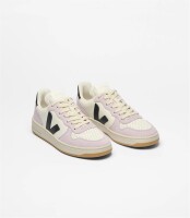 Veja Damen Schuhe V-10 Leather Pure Black Parme