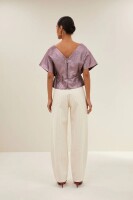 by bar Damen Bluse Simone metallic dusty lilac