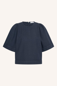 by bar Damen Bluse Olivia twill captain blue