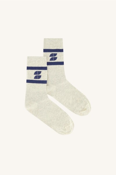 by bar Damen Socken logo sparkle grey navy onesize