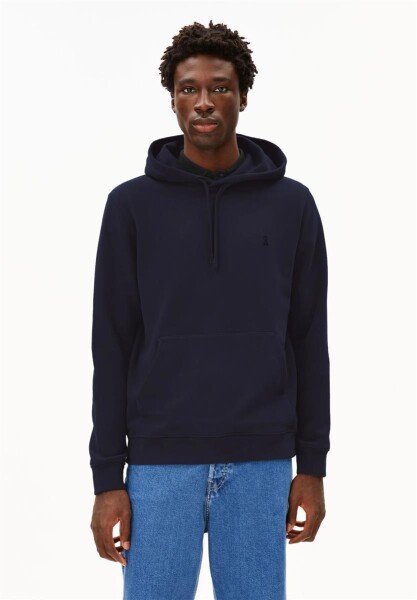 Armedangels Herren Pullover Hoodie Paarlo Fleece night sky