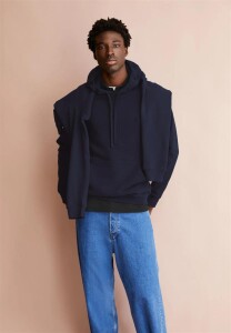 Armedangels Herren Pullover Hoodie Paarlo Fleece night sky