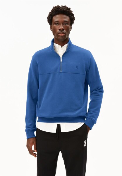 Armedangels Herren Pullover Troyer WAARLO Fleece dark morning