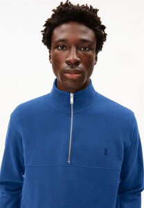Armedangels Herren Pullover Troyer WAARLO Fleece dark morning