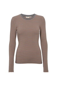Basic Apparel Damen Longsleeve Ludmilla portabella/poppy...