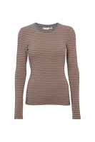 Basic Apparel Damen Longsleeve Ludmilla portabella/poppy seed