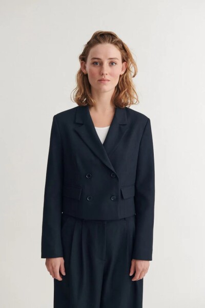 Basic Apparel Damen Blazer Radi short navy melange