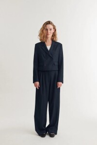 Basic Apparel Damen Blazer Radi short navy melange L