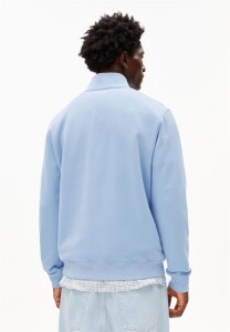 Armedangels Herren Pullover Troyer Waarlo loop wedgwood