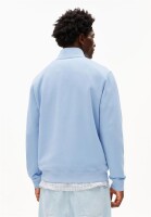 Armedangels Herren Pullover Troyer Waarlo loop wedgwood