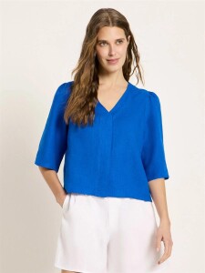 Lanius Damen Bluse 3/4 Arm GOTS lapis