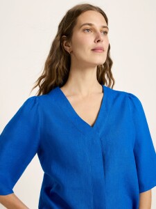 Lanius Damen Bluse 3/4 Arm GOTS lapis