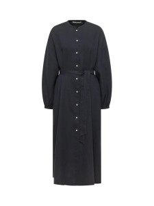 Lanius Damen Kleid Midikleid GOTS midnight