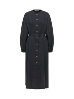 Lanius Damen Kleid Midikleid GOTS midnight