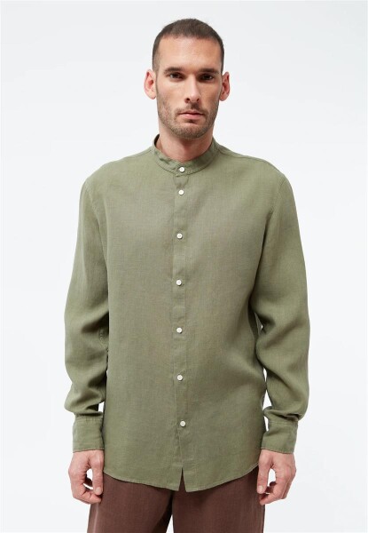 Givn Herren Hemd GB-Wes Faded Olive (linen)
