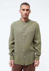 Givn Herren Hemd GB-Wes Faded Olive (linen)